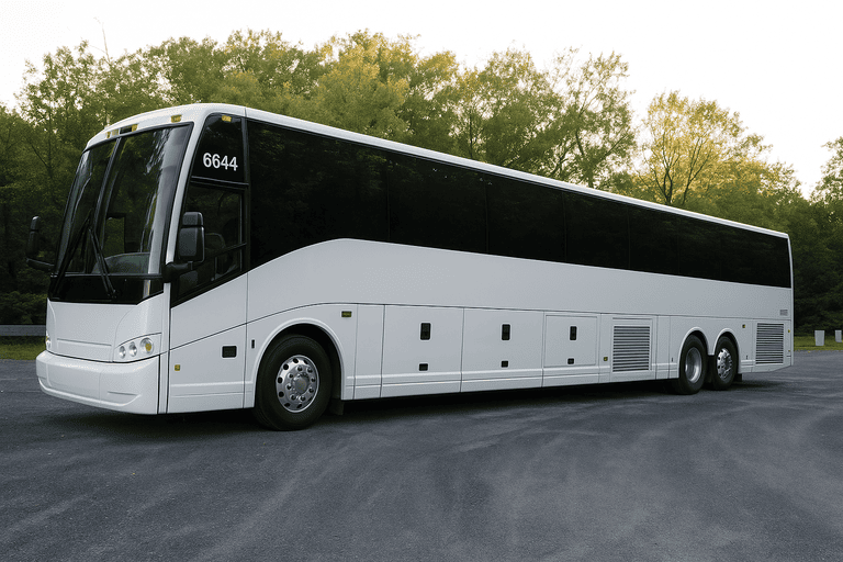 exterior of Aurora Minibus Company coach bus