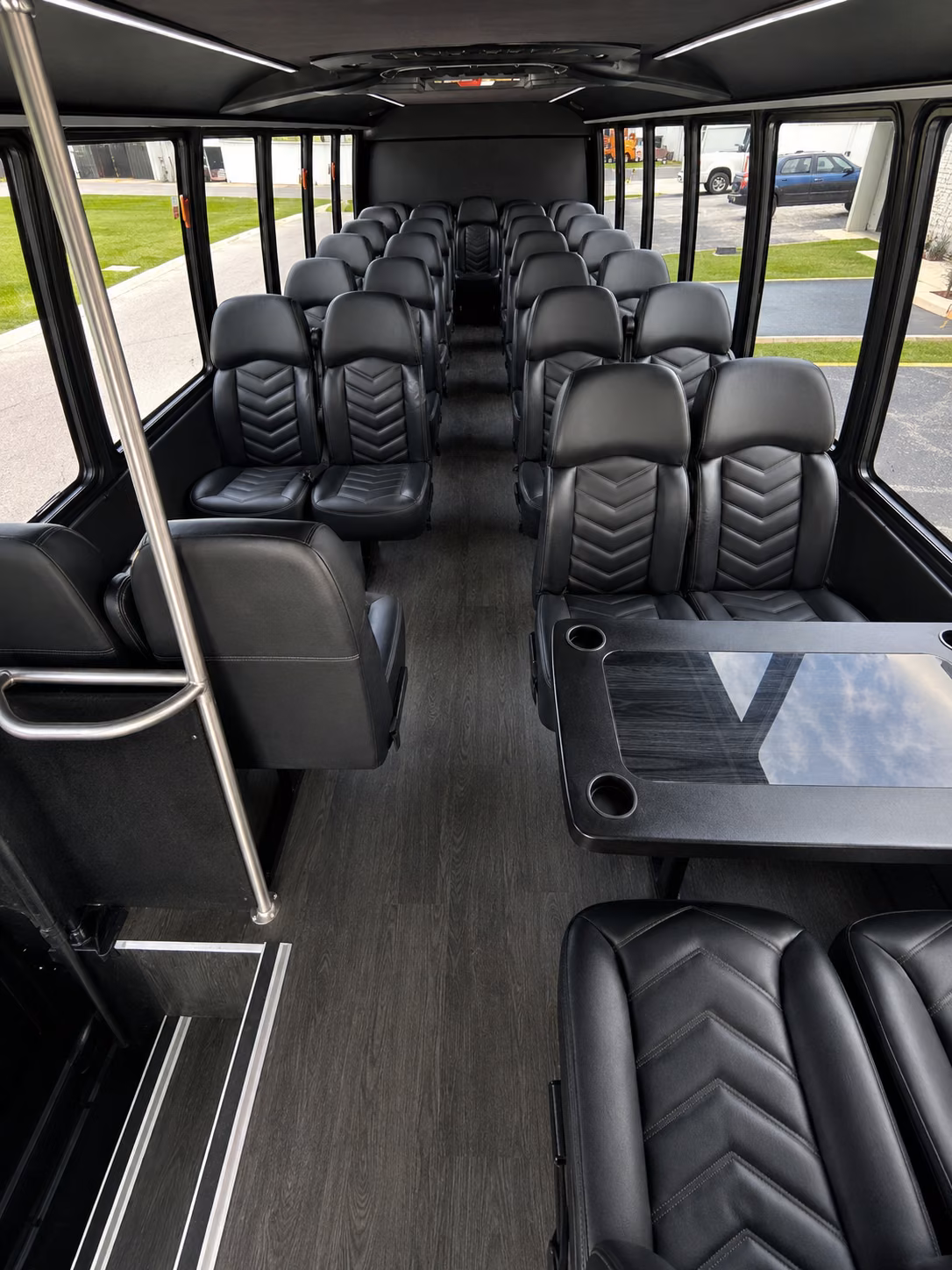 aurora 18 passenger minibus inside