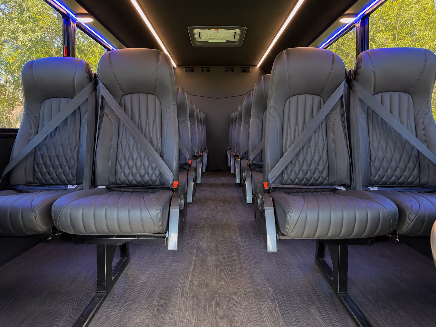 aurora 20 passenger minibus interior