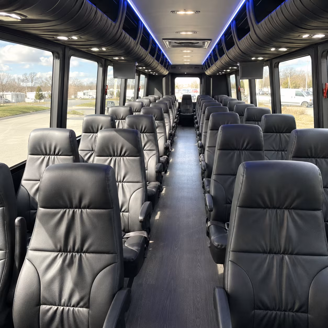 aurora 25 passenger minibus inside