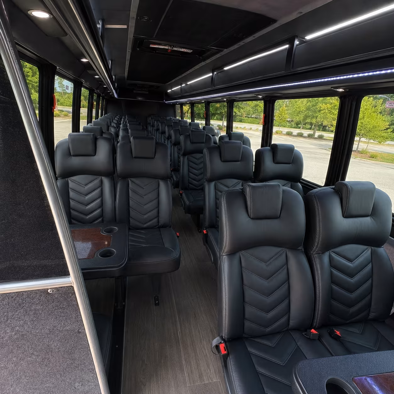 aurora 35 passenger minibus interior