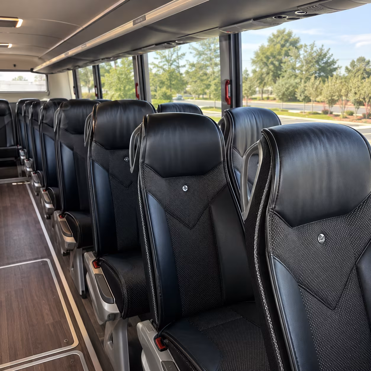 aurora 45 passenger charter bus interior