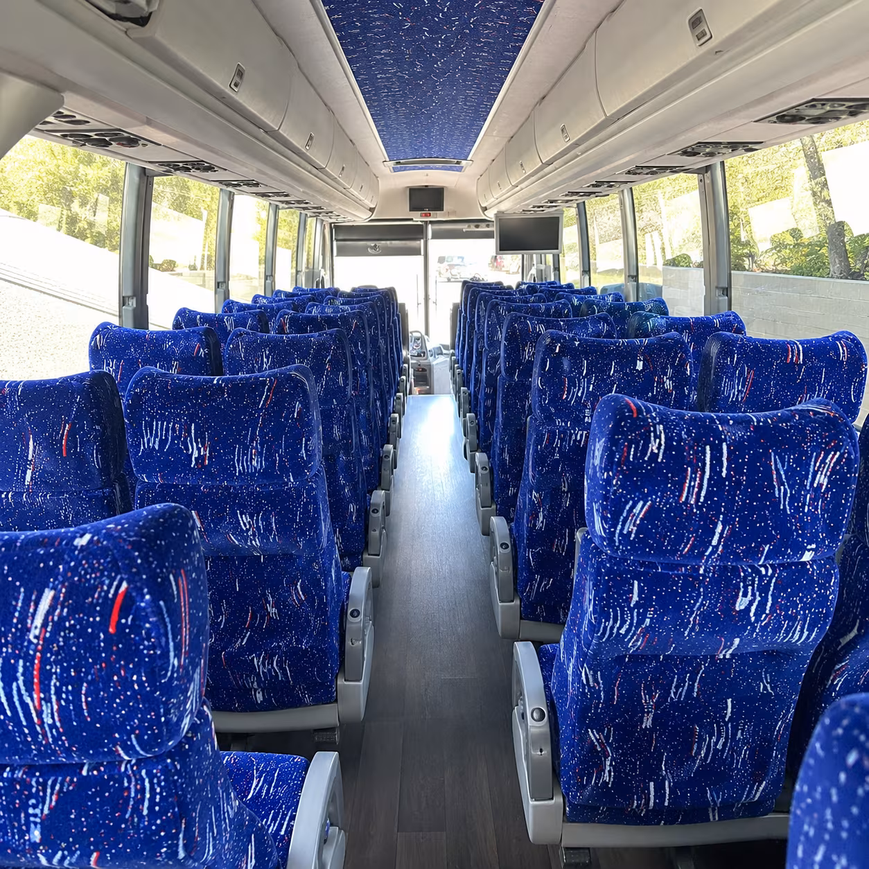 aurora 50 passenger charter bus interior