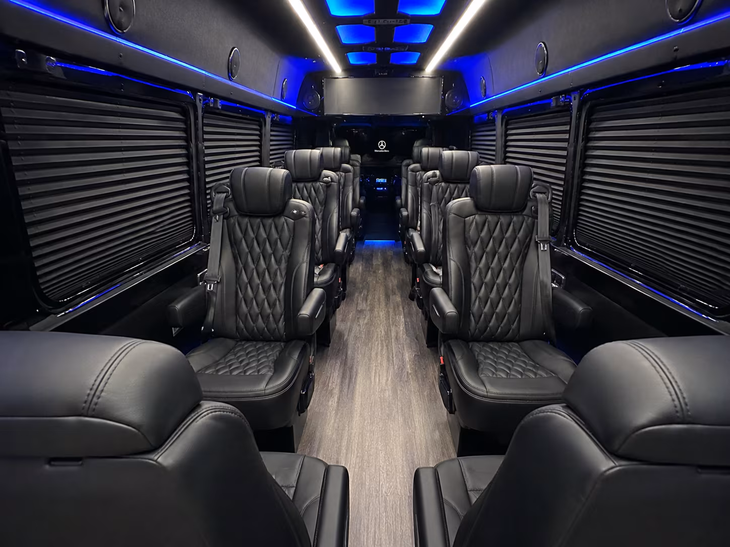 aurora sprinter van with driver inside